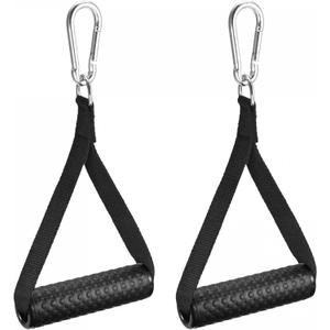 Resistance Band Exercise Pull Handles, Rubber Round Spots Handles with Large Clips for Cable Machine 1 Set
