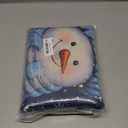 Stove Cover for Electric Stove, Blue Christmas Snowman with Cap Xmas Tree Snowflake Stove Top Cover for Glass Top, Heat Resistant Rubber Mat Foldable Cooktop Cover Top Protector, 31"x24"