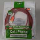 RoFI Micro USB Cable, [2Pack] 1.2M Android Charger, Nylon Braided Micro USB Charger, High Speed USB 2.0 A to Micro B Charging Cord Universal for HTC, S6, Kindle, Android, and More (Red, 4 Feet)