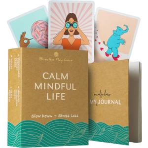33 Mindfulness Cards & Mindfulness Tools | Best Mental Health Gifts for Women & Men | Mental Health Stocking Stuffers | Self Care for Anxiety and Stress Relief