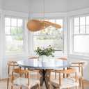 Arturesthome 19.68" Boho Rattan Pendant Light Fixture Modern Style Hanging Light Farmhouse Chandeliers Ceiling Lamp for Living Room Dining Room Bedroom, 19.65" * 5.1"