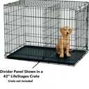 MidWest Homes for Pets Dog Crate Divider Panel for 42-inch Dog Crate; Fits Crate Models 1642, 1642DD, 1642U, 1642DDU, 742UP & Measures 27.96L x 17.76W x .63H Inches, Black