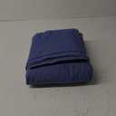 ECOCOTT Denim Blue Duvet Cover King Size, 100% Washed Cotton 1 Duvet Cover with Zipper and 2 Pillowcases, Ultra Soft and Easy Care Breathable Cozy Bedding Set (Denim Blue, King) (Mineral Blue (No Comforter))