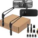 8mm/10mm Motorcycle Rear View Mirrors Compatible with Harley Honda Yamaha Kawasaki Ducati Suzuki and Moreblack