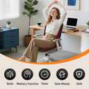 Heated Seat Cushion for Office - 12V Chair Heating Pad - Thick Seat Warmer wiht 7 Temp Levels & 12H Timer- Fast Heated Cover for Back,Hips Etc.Gift PackagingBlack