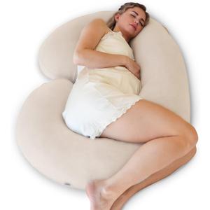 Pharmedoc Pregnancy Pillows, C-Shape Full Body Pillow Jersey Cover Beige Pregnancy Pillows for Sleeping Body Pillows for Adults, Maternity Pillow and Pregnancy Must Haves, New Mom Gifts Pharmedoc Pregnancy Pillows, C-Shape Full Body Pillow Jersey Cover Beige Pregnancy Pillows for Sleeping Body Pillows for Adults, Maternity Pillow and Pregnancy Must Haves, New Mom Gifts