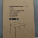 REDCAMP 34" Square Folding Card Table with Resin Top, Portable Fold in Half Small Card Tables with Collapsible Legs for Adults Indoor Outdoor Use, White