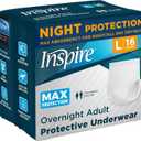 Inspire Adult Diapers Women or Men - MAX Absorbency | Our Most Absorbent and Dry, Incontinence Underwear for Women or Men | Leak Proof Diaper Overnight or Daytime for Heavy