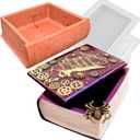 Wehous Resin Box Mold with Lid Book Shape Storage Box Silicone Molds for Epoxy Resin Concrete 3D Candle Holder Jewelry Trinket Container Succulent Plant Pot Mold DIY Art Casting Craft Home Decor