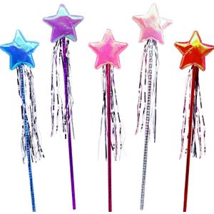 20 Pieces Star Fairy Wand Star Fairy Princess Wands for Dress Up Princess Costume Role Play Props Star Wand Stick for Birthday Halloween Christmas Party Decor Magic Shows Cosplay Accessories