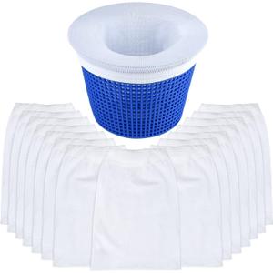 40 Pack Pool Skimmer Socks, Well Elasticity Pool Filter Socks for Skimmer Baskets, Fine Filtration Skimmer Socks for Inground or Above Ground Pools, Fine Mesh Leaf Pollen Catcher for Swimming Pool