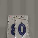 80th Glitter Birthday Candles, Blue Birthday Number Candle for Cake Topper Decorations for Girls Birthday Party Wedding Anniversary Celebration Supplies