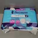 Because Overnight Absorbency Pull Ups - Adult Disposable Incontinence Underwear, Extra Absorbent Nighttime Briefs for Men and Women, White, Small/Medium, 20 Count