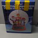 Juegoal Christmas Inflatables Decorations Outdoor, 6FT Inflatable Xmas Snow Globe with Built-in Rotating Lights, Lighted Blow Up Santa & Penguin in Snowing Globe for Holiday Winter Lawn Yard Garden