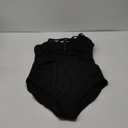 American Trends Maternity Swimsuit Button Down One Piece Maternity Bathing Suit Cross Back Swimwear, Black, L