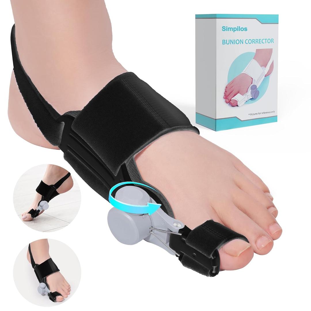 Bunion Corrector for Women Men, Upgraded Adjustable Bunion Splint Suitable for Elderly, Black 1 Pair Bunion Corrector for Women Men, Upgraded Adjustable Bunion Splint Suitable for Elderly, Black 1 Pair