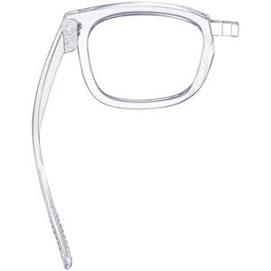 (Must Buy Both Eye) Metalless Reading Glasses Different Strength Each Eye Transparent-Left Eye+2.5