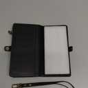 Defencase for Galaxy S25 Edge Case Wallet with RFID Blocking Card Holder for Women Men, Elegant PU Leather Magnetic Snap Flip Strap Zipper Phone Wallet Case for Samsung Galaxy S25 Edge 6.6", Black