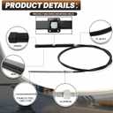 12FT 14FT 15FT 18FT 19FT Mechanical Rack & Pinion Steering Cable SSC134XX, Back Mount Rack Single Cable Compatible with Seastar SH5210P, SH5230P, SB39526P, SB39544P, SS14115 SS15115