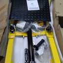 Hydraulic Material Lift, 440 LBS Capacity Pallet Truck Dolly, Lift Table, Fork Lift, 36 in Max Lift Winch Stacker, Multifunctional Hydraulic Hand Truck with Steel Platform Board, Adjustable Forks