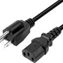 Power Cord Replacement for VIZIO TV VO320E VX32L VX37L VX42L VX52L E421VA E420VL E470VL E470VA E422VL E472VLE E550VL E550VA E552VL M370NV M3D651SV M420SL and More LCD TV 3 Prong Power Cable