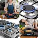 EEEKit 4 PCS Gas Stove Burner Caps Set, Burner Cap Replacement Part 1 Large, 2 Middle, 1 Small, 3.9 in, 2.9 in X 2, 2.2 in