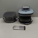 Ninja Crispi Pro 6-in-1 Glass Air Fryer | 450°F, Nontoxic, 6qt & 2.5qt Containers & Lids | Microwave, Freezer, Dishwasher Safe | Max Crisp, Air Fry, Bake, Roast, Recrisp, Dehydrate |Cyberspace AS101CY