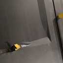 Bifold Door, for 72"x 80" Opening, Tempered Frosted Glass Black Folding Closet Door with Hardware Kit