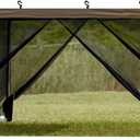 10x10 Mosquito Netting for Straight Leg Canopy, Pop up Tent Mesh Screen Side Walls, with Zipper Door and Widen Wind Deflector, only Netting Excluding Tent Frame and Top