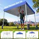 10x10 Pop Up Canopy, Portable Instant Canopy Tent with Carry Bag, 4 Sandbags and 8 Stakes for Outdoor Events, Parties & Camping - Blue