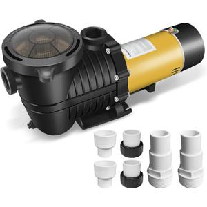 2.0HP 230v Energy Saving Two Speed In/Above Ground Pool Pump, 6840GPH Self-priming Swimming Pool Water Circulation Pumps with 1.25" & 1.5" & 2.0" NPT Unions