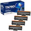 Forzik Compatible Toner Cartridge Replacement for Brother TN760 TN-760 TN730 TN-730 High Yield Compatible with DCP-L2550DW HL-L2350DW HL-L2370DWXL HL-L2395DW MFC-L2710DW Printer (4 Black)
