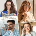 Przene 4 Pack Blue Light Blocking Reading Glasses,Readers for Women and Men with Spring Hinge (Black/Demi Brown/Leopard/Transparent)