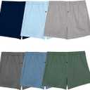 Fruit of the Loom Men's Tag Free Knit Boxer Shorts, Relaxed Fit, Moisture Wicking, Assorted Color Multipacks (Large)
