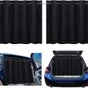 ZATOOTO Car Side Window Shades with Rods, Car Shades for Back Windows Baby Length Adjustable for Most Cars, Dual Use As Car Sun Shade Side Window and Back Hatch Tailgate Shade