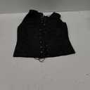 Men Dress Waistcoat Vintage Corset Vest Lace Up Boned Black Formal Tops Wedding Stage (Medium)