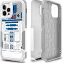 Case for iPhone 12, iPhone 12 Pro Cover, Robot Pattern Shock-Absorption Hard PC and Inner Silicone Hybrid Dual Layer Armor Defender Case for Apple iPhone 12/12 Pro