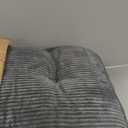 MAXYOYO Accent Chair with Ottoman Adjustable Backrest, Tufted Living Room Chair Upholstered Lounge Chair with Footrest Set, Modern Chair Cozy Reclining Chair for Reading Room, Dark Grey (Large)