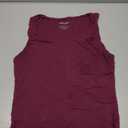 PINKMSTYLE Womens Square Neck Tank Tops Cute Double Layer Seamless Workout Tops Summer Sleeveless Shirts, Size L