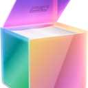 CLEAN SKIN CLUB Prism Box for Clean Towels XL Acrylic Bathroom Storage Organizer, Holds 50 Disposable Face Towels, Dust-Proof Countertop Container with Lid for Skincare & Vanity Organization