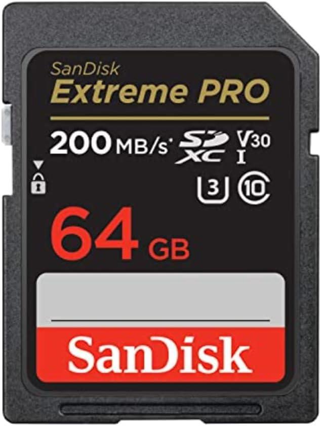 SANDISK 64GB Extreme PRO SDXC UHS-I Memory Card - C10, U3, V30, 4K UHD, SD Card - SDSDXXU-064G-GN4IN