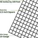 Hardware Cloth 1/2 inch Mesh 48 inches x 100 feet 19-Gauge, Chicken Wire Fencing, Welded Wire Fencing, Wire Mesh Roll, Cage Wire, Garden Fencing, Vegetable Garden, Wire Cloth
