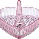 Pink Ring Holder Dish, Heart Shaped Jewelry Holder Dish, Ring Dish Holder Wedding Birthday Gift for Women Girls
