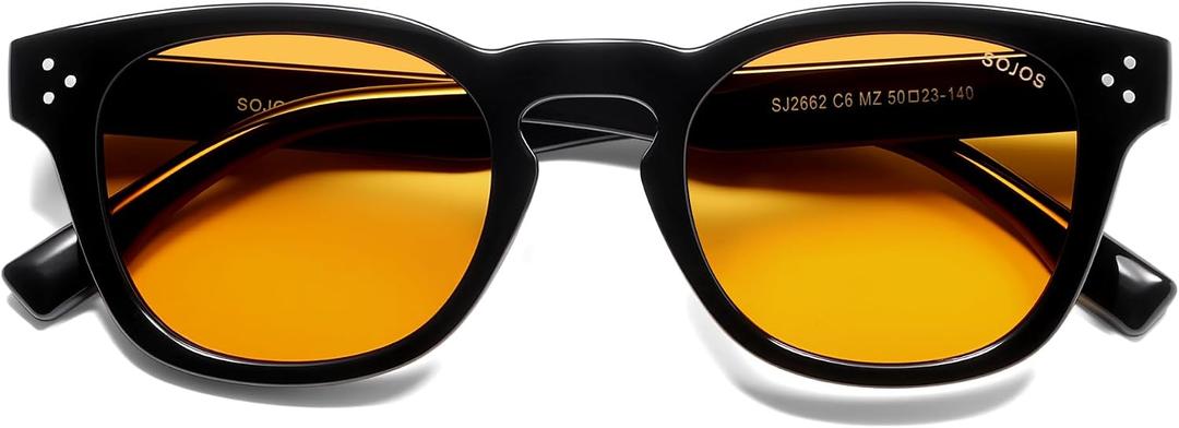 SOJOS Retro Vintage Polarized Sunglasses Womens Mens, 70s 80s Square Panto Style UV400 Shades SJ2662