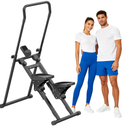 Adjustable Cardio Stair Stepper for Home, Folding Vertical Stair Stepper with Non-Slip Pedals & LCD Monitor, Portable Stair Stepper with Resistance & Handlebar,
