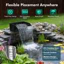 Pond Waterfall Spillway Kit, 12" Pond Waterfall Filter with 660GPH Waterfall Pump & Filter Cage, 10 Ft Corrugated Tubing for Outdoor Garden Ponds, Backyard Water Features