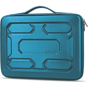 DOMISO 14 inch Laptop Sleeve with Handle Shockproof Computer Bag Waterproof EVA Protective Carrying Case for 14" ThinkPad E480/Yoga 920/13.5" Microsoft Surface Book/HP Pavilion 14 Stream 14, Teal