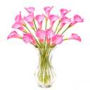 GrainBuds Calla Lily Artificial Flowers 16 PCS 25" Real Touch Long Stem Faux Calla Lillies for DIY Wedding Bouquet Party Home Decor (Pink)