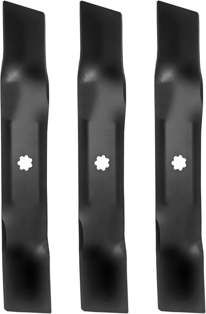 3 Pack 48" Deck Mower Mulching Blades Compatible with John Deere D140 E140 D160 E160 E170 E150 LA145 LA140 LA155 155C 48" Deck Lawn Mower Replaces GY20852 GX21784 AM137757 AM141035