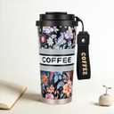 YCT Insulated Coffee Mug with Leak-Proof Design, Reusable Insulated Cup with Straw, 316 Stainless Steel Inner Liner Travel Mug for Hot and Cold Beverages